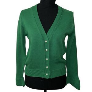 Women’s Green Button Down Cardigan